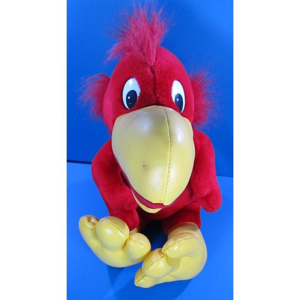QVC Shopping Network Red Bird Mascot Plush Vintage Rooster Cardinal 14” No Shirt